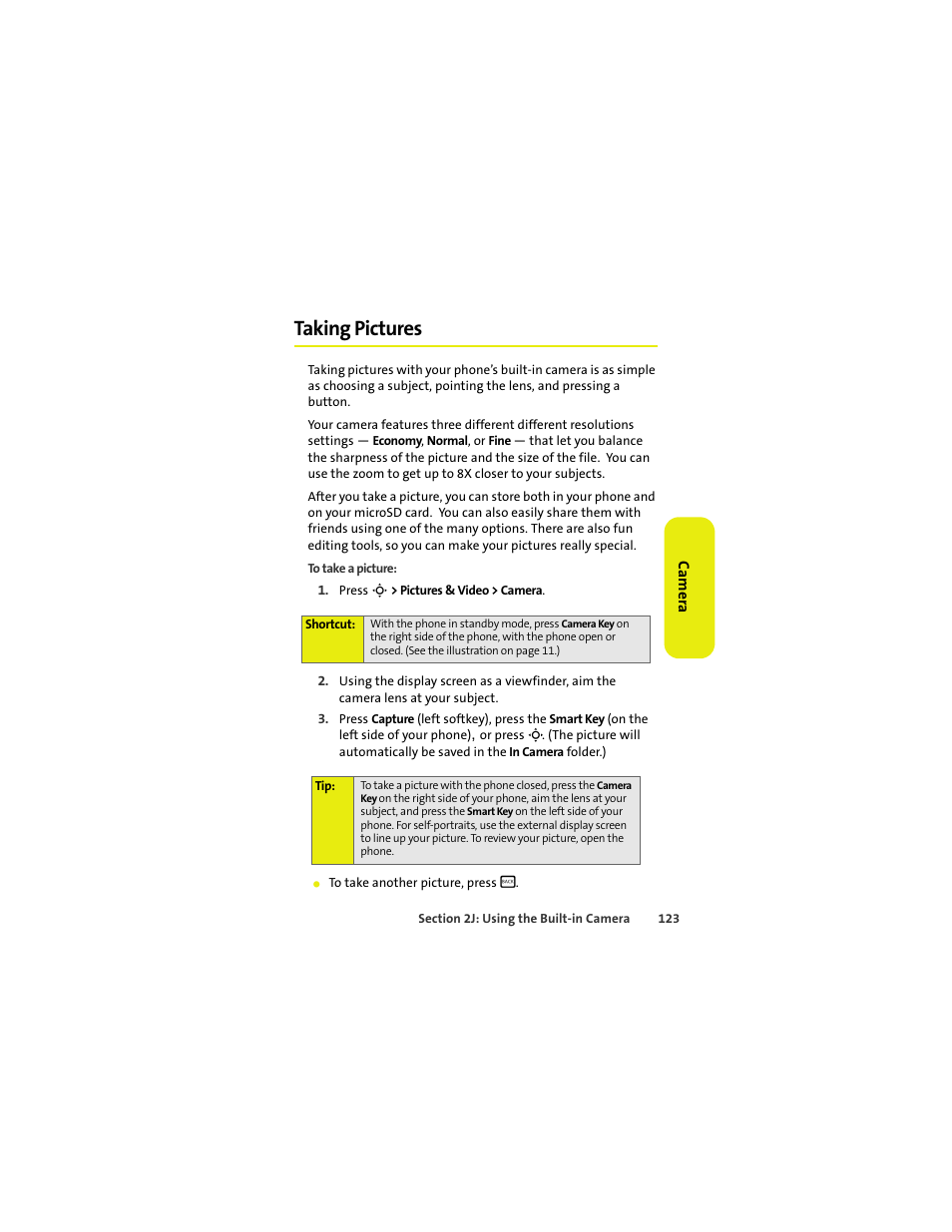 Taking pictures | Sprint Nextel MOTOKRZR K1M User Manual | Page 139 / 223