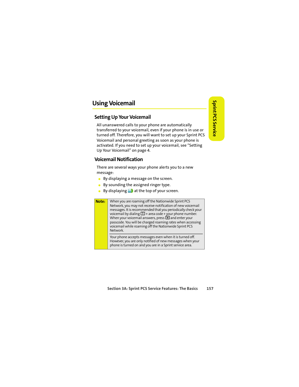 Using voicemail, Setting up your voicemail, Voicemail notification | Sprint Nextel MOTOKRZR K1M User Manual | Page 173 / 223