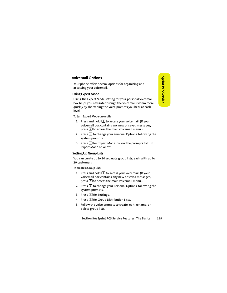Voicemail options | Sprint Nextel MOTOKRZR K1M User Manual | Page 175 / 223