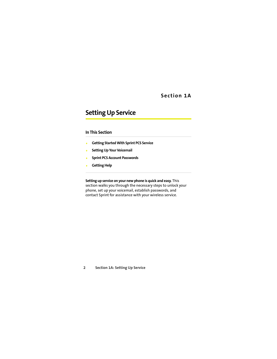 Setting up service, 1a. setting up service | Sprint Nextel MOTOKRZR K1M User Manual | Page 18 / 223