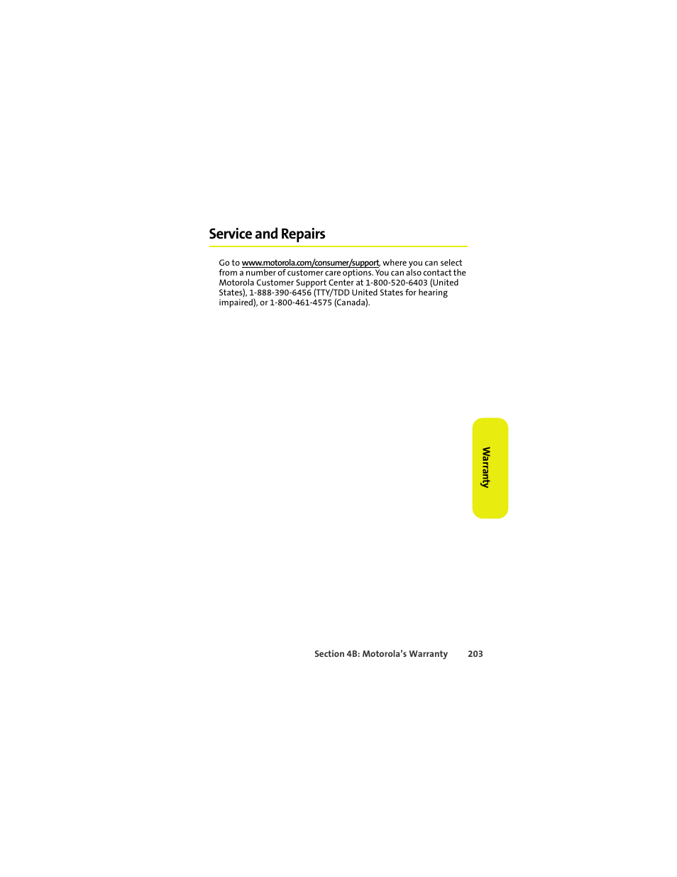 Service and repairs | Sprint Nextel MOTOKRZR K1M User Manual | Page 219 / 223