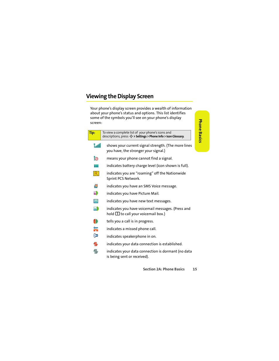 Viewing the display screen | Sprint Nextel MOTOKRZR K1M User Manual | Page 31 / 223