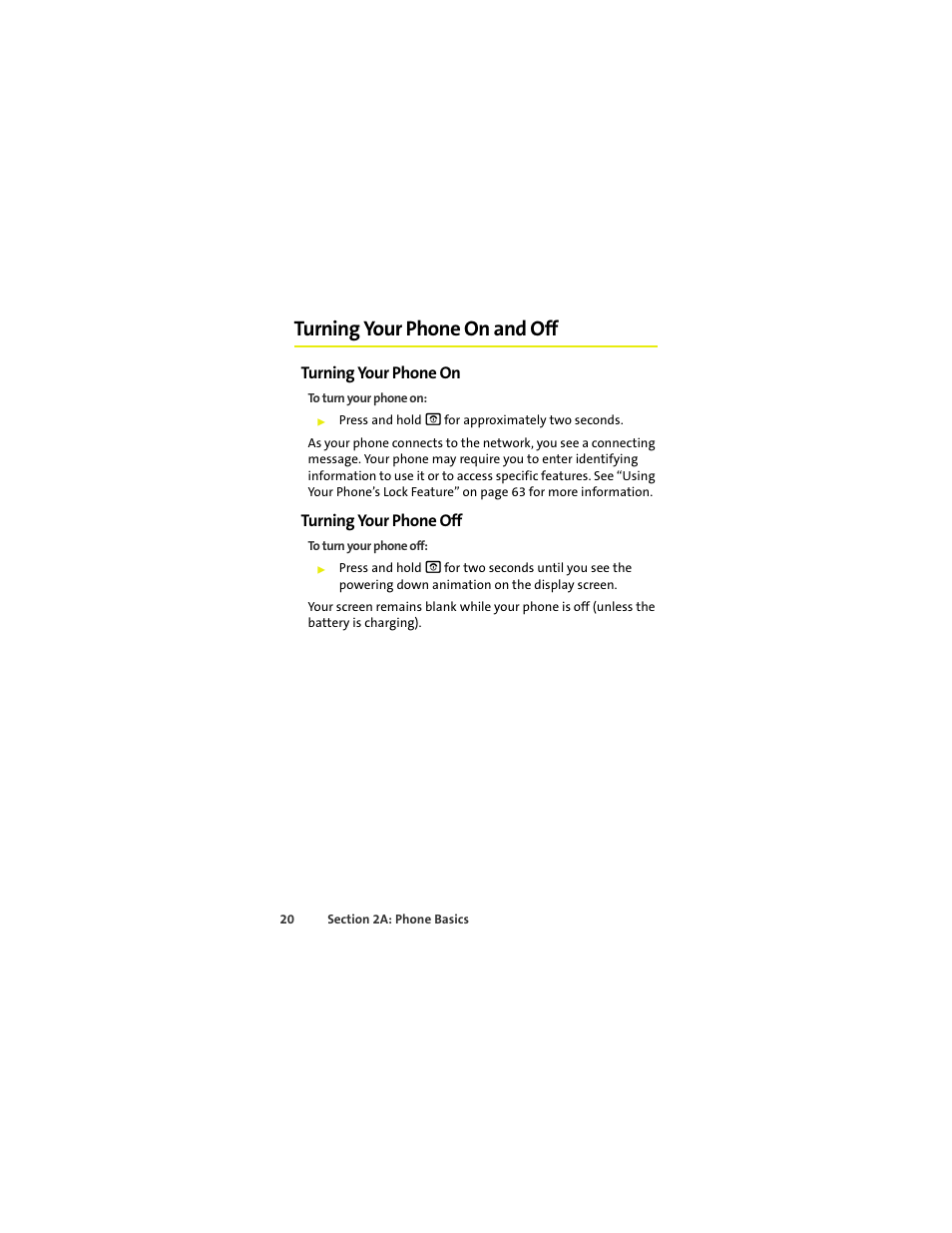 Turning your phone on and off, Turning your phone on, Turning your phone off | Sprint Nextel MOTOKRZR K1M User Manual | Page 36 / 223