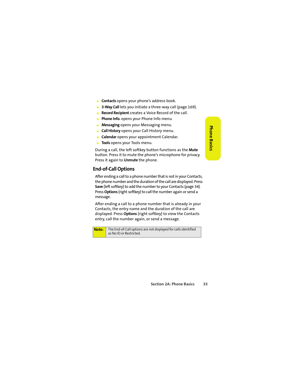 End-of-call options | Sprint Nextel MOTOKRZR K1M User Manual | Page 49 / 223