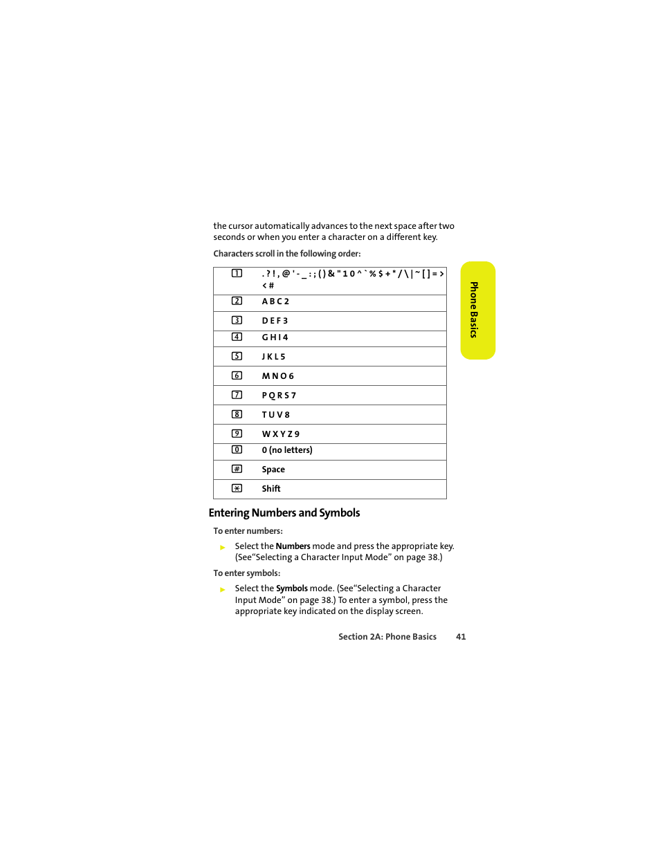 Entering numbers and symbols | Sprint Nextel MOTOKRZR K1M User Manual | Page 57 / 223