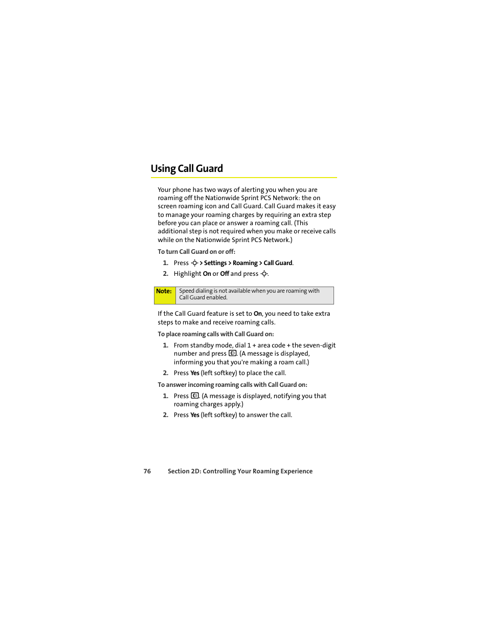 Using call guard | Sprint Nextel MOTOKRZR K1M User Manual | Page 92 / 223