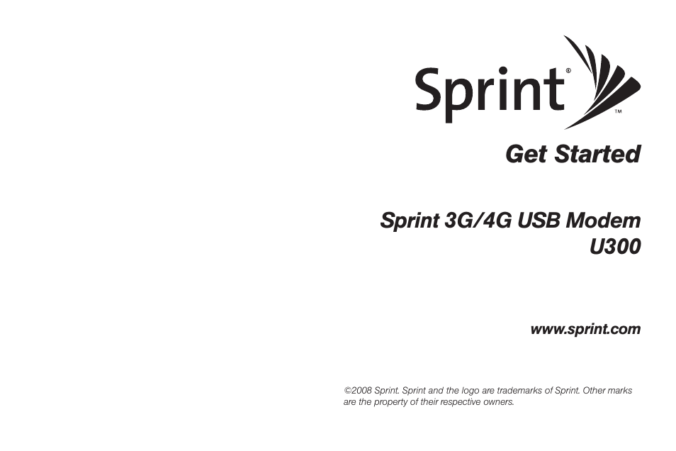 Get started | Sprint Nextel U300 User Manual | Page 3 / 32