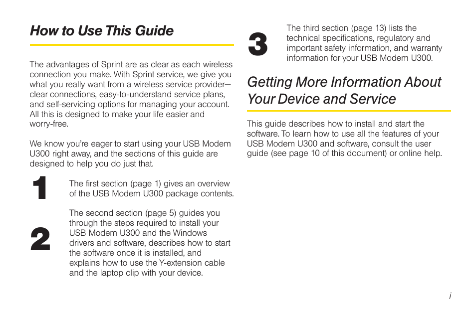 How to use this guide | Sprint Nextel U300 User Manual | Page 7 / 32