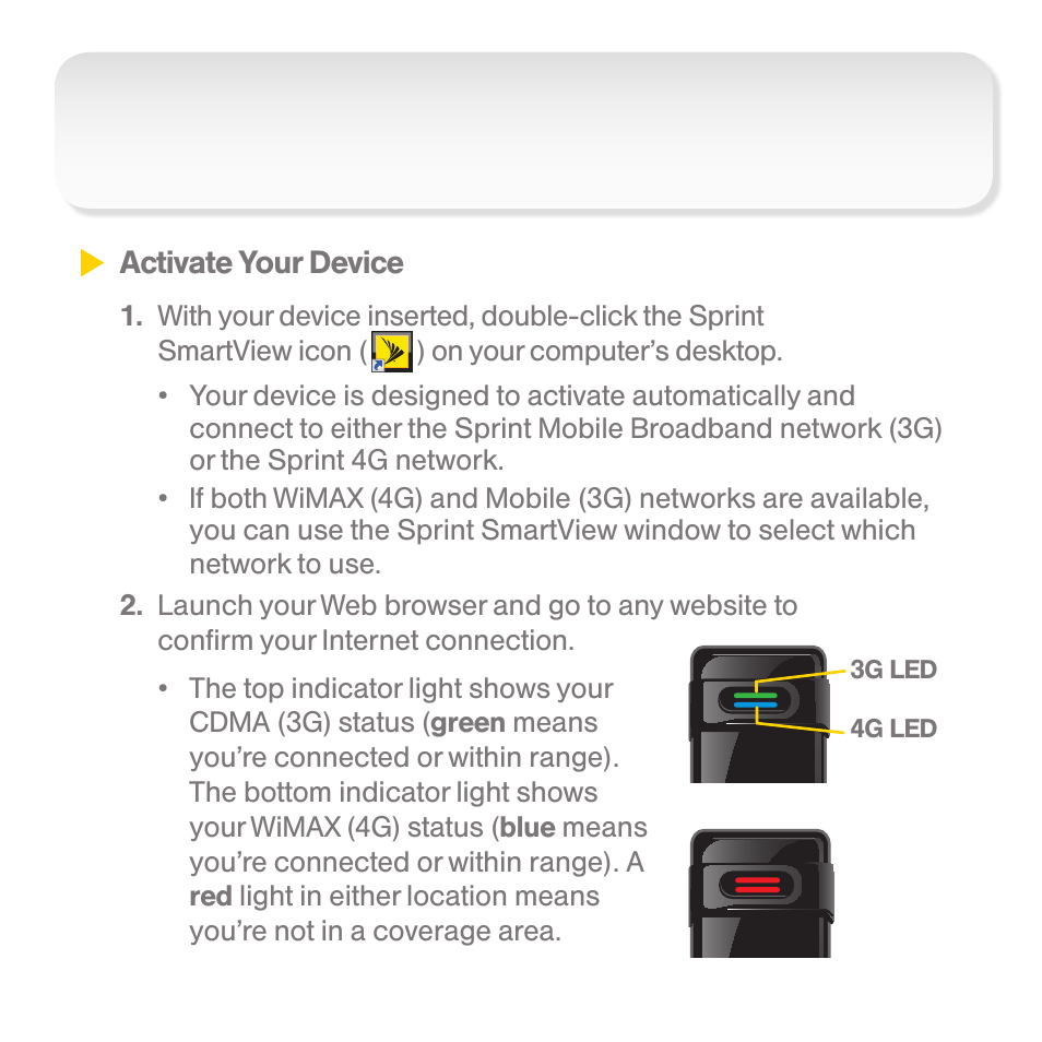 Activate your device | Sprint Nextel U301 User Manual | Page 6 / 9