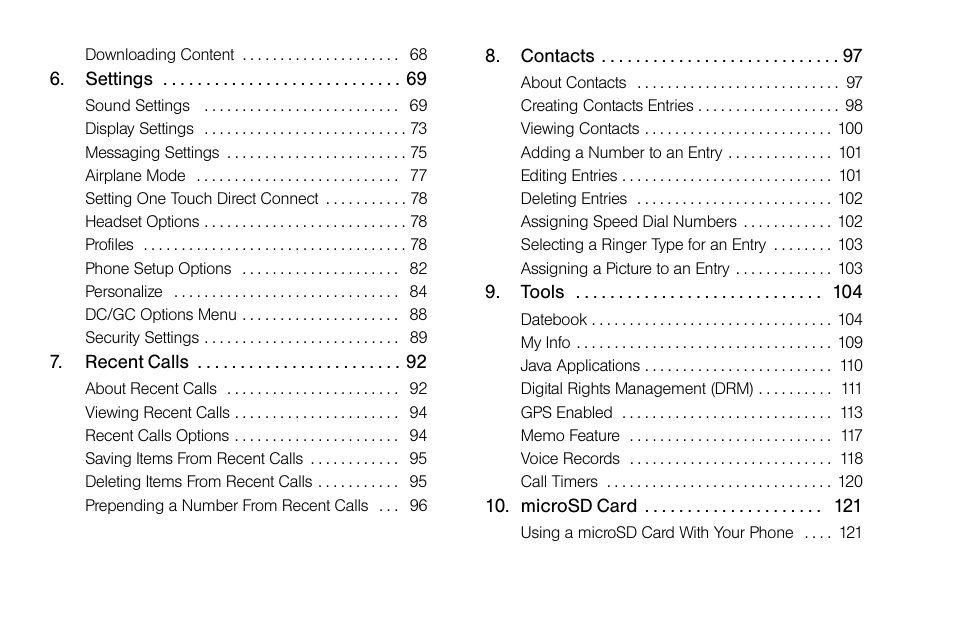 Sprint Nextel BRUTE I686 User Manual | Page 10 / 199