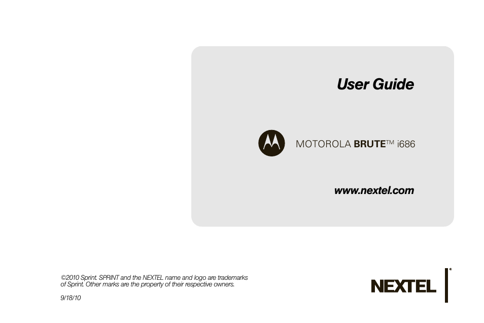 User guide | Sprint Nextel BRUTE I686 User Manual | Page 5 / 199