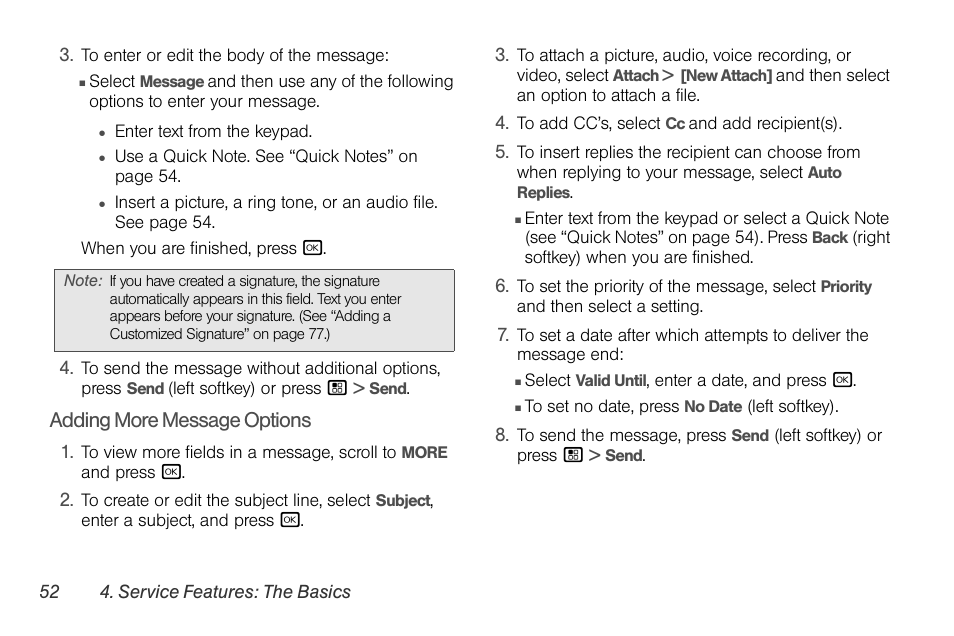 Adding more message options | Sprint Nextel BRUTE I686 User Manual | Page 66 / 199