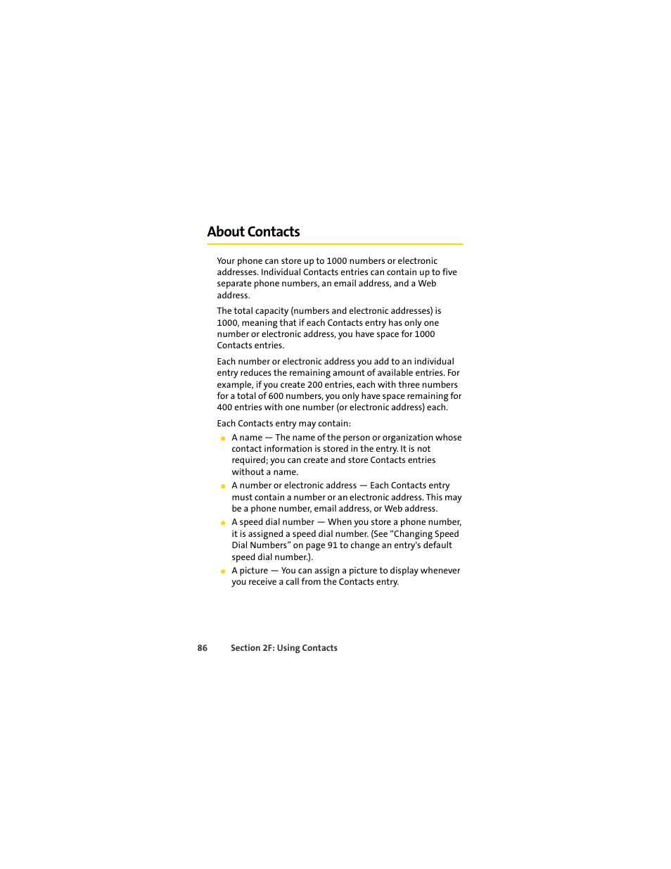 About contacts | Sprint Nextel MOTOSLVR L7C User Manual | Page 102 / 228