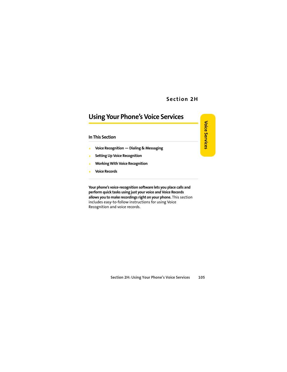Using your phone’s voice services, 2h. using your phone’s voice services | Sprint Nextel MOTOSLVR L7C User Manual | Page 121 / 228
