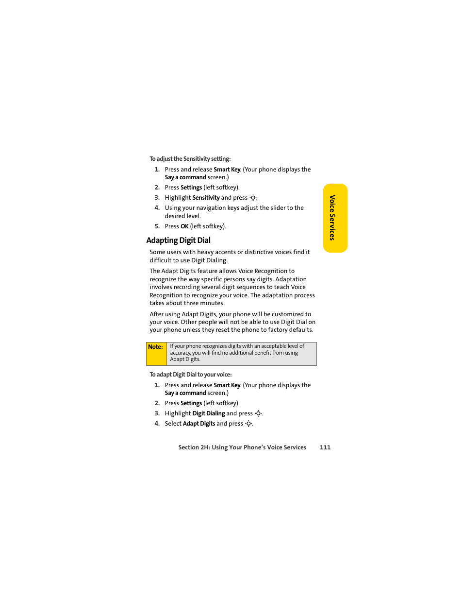 Adapting digit dial | Sprint Nextel MOTOSLVR L7C User Manual | Page 127 / 228