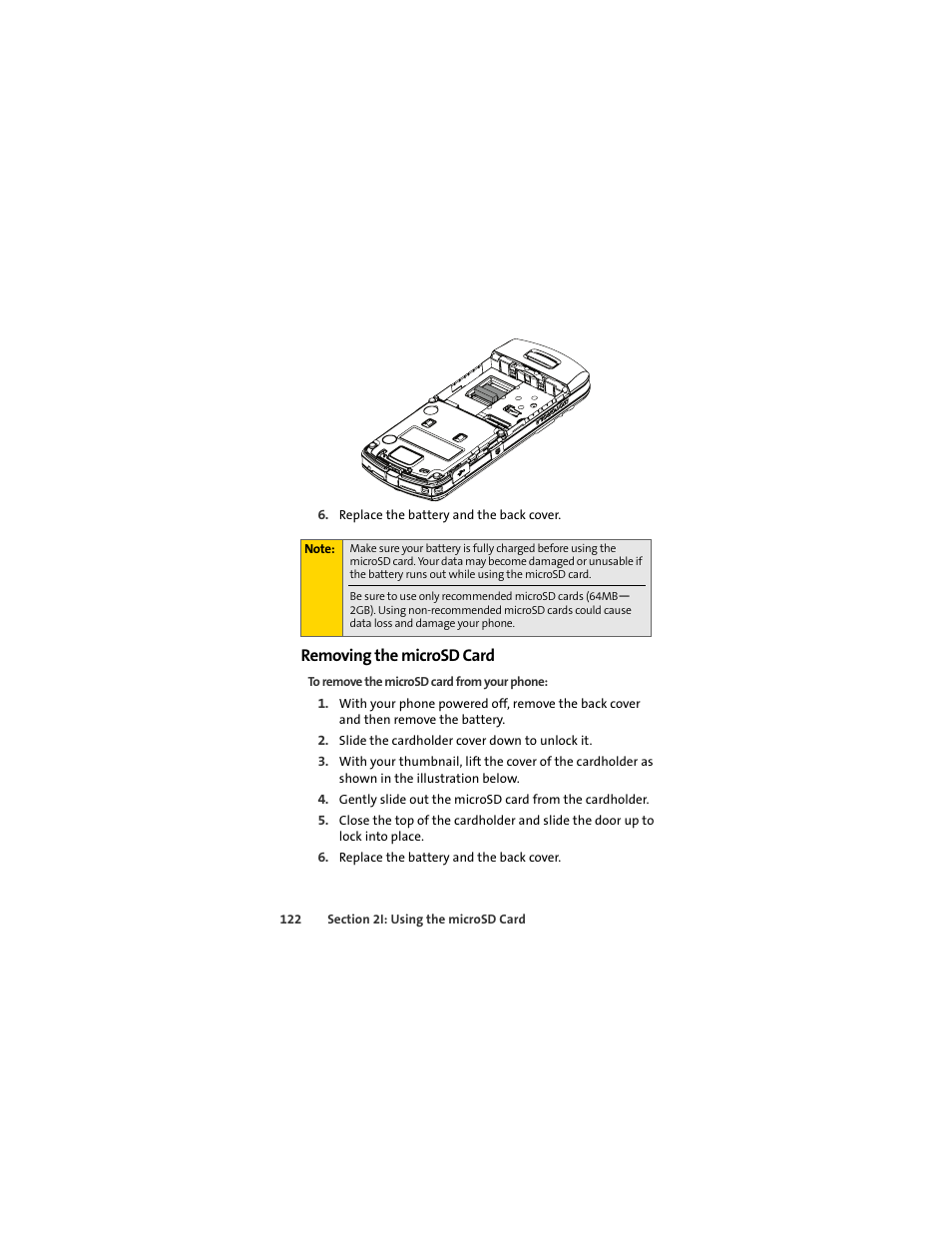 Removing the microsd card | Sprint Nextel MOTOSLVR L7C User Manual | Page 138 / 228