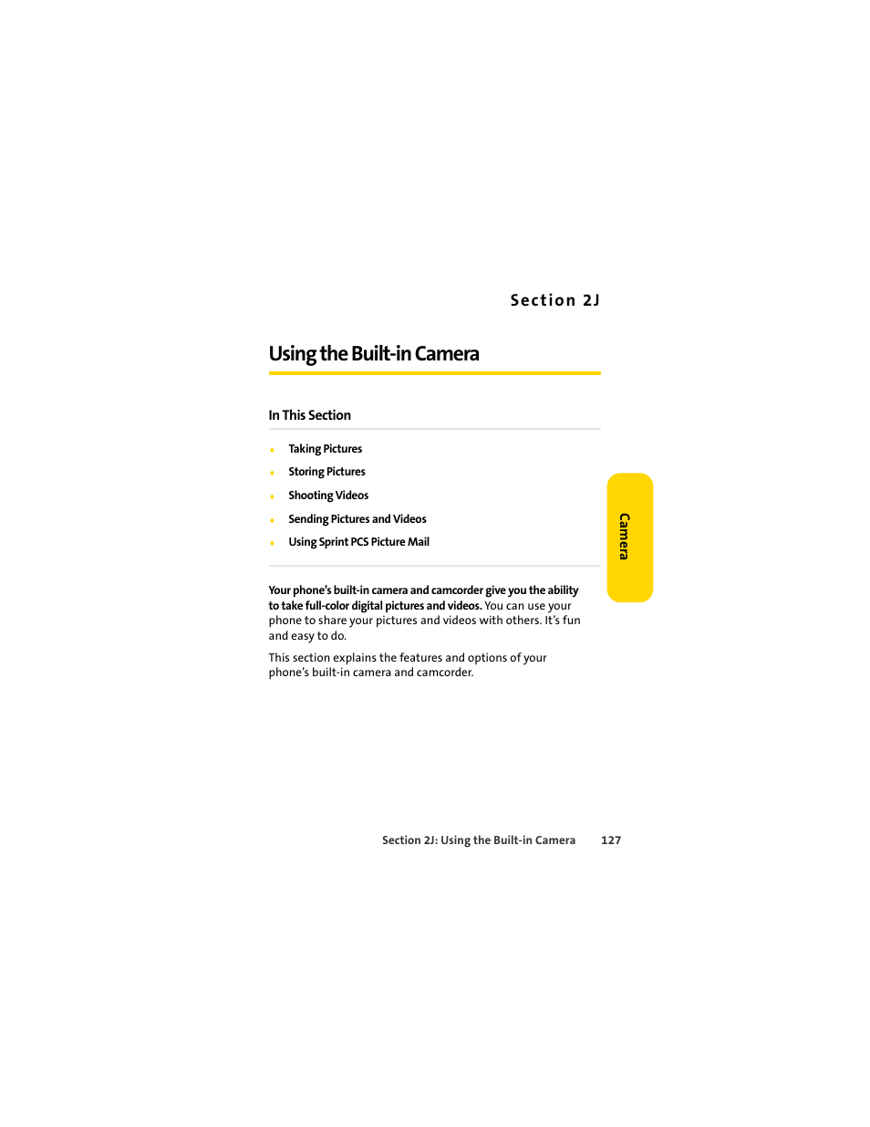 Using the built-in camera, 2j. using the built-in camera | Sprint Nextel MOTOSLVR L7C User Manual | Page 143 / 228