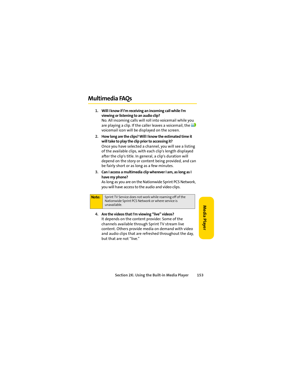 Multimedia faqs | Sprint Nextel MOTOSLVR L7C User Manual | Page 169 / 228