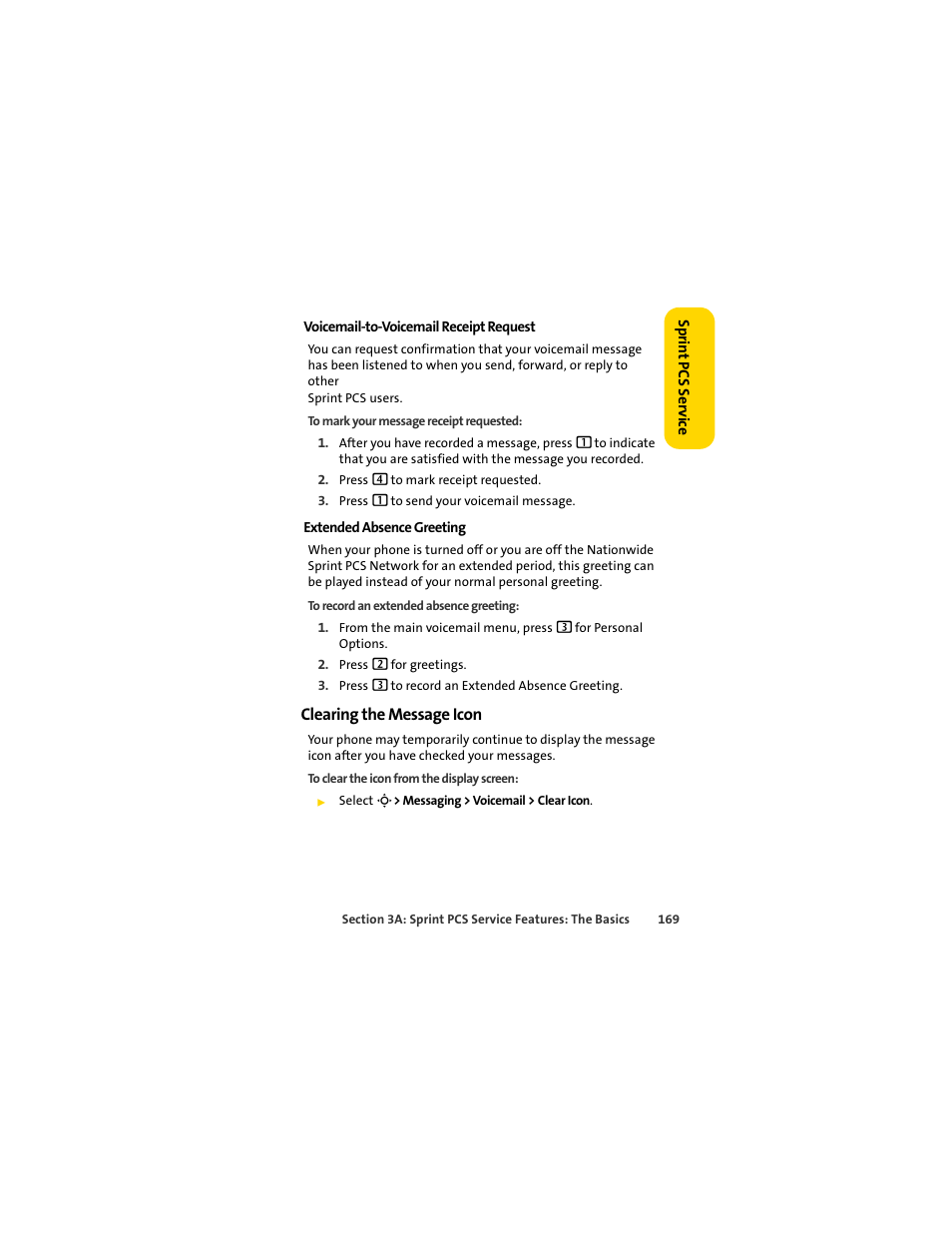 Clearing the message icon | Sprint Nextel MOTOSLVR L7C User Manual | Page 185 / 228