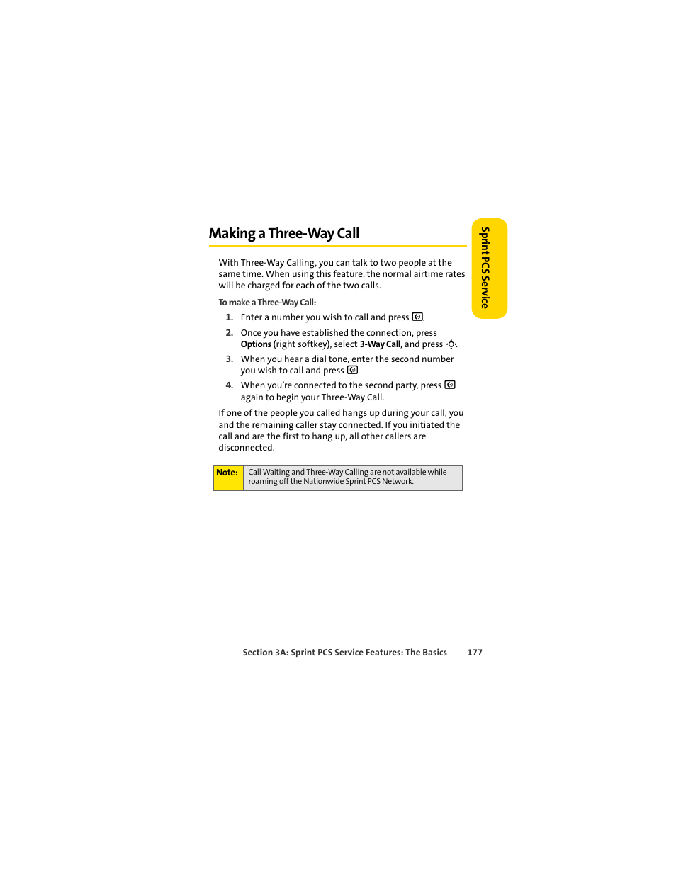 Making a three-way call | Sprint Nextel MOTOSLVR L7C User Manual | Page 193 / 228