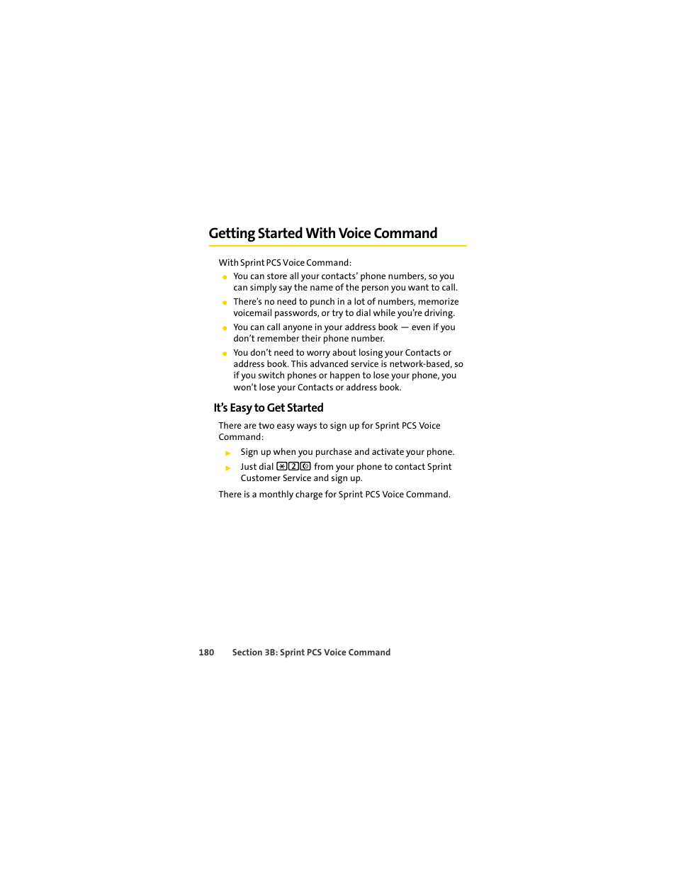 Getting started with voice command, It’s easy to get started | Sprint Nextel MOTOSLVR L7C User Manual | Page 196 / 228