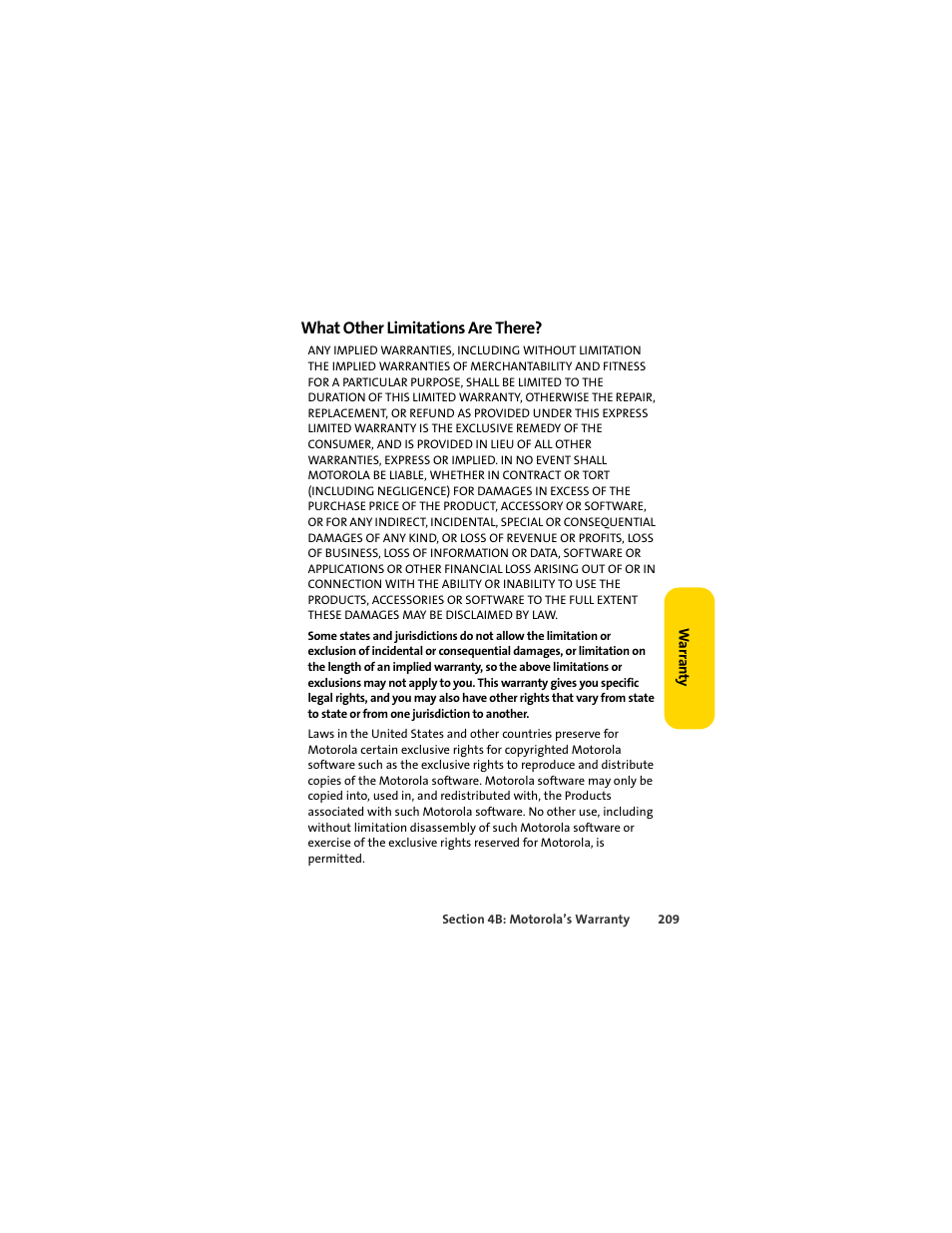 What other limitations are there | Sprint Nextel MOTOSLVR L7C User Manual | Page 225 / 228