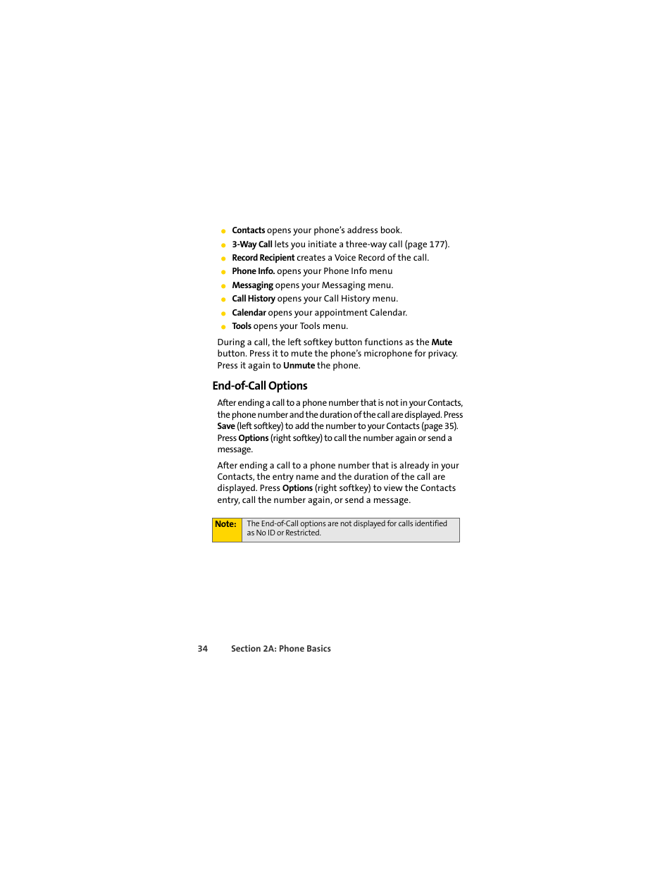 End-of-call options | Sprint Nextel MOTOSLVR L7C User Manual | Page 50 / 228