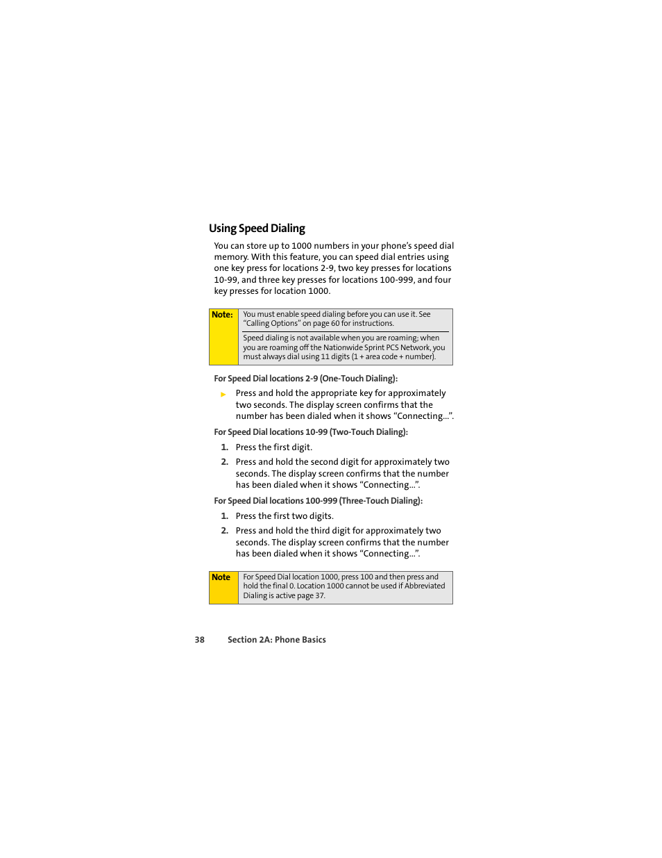 Using speed dialing | Sprint Nextel MOTOSLVR L7C User Manual | Page 54 / 228