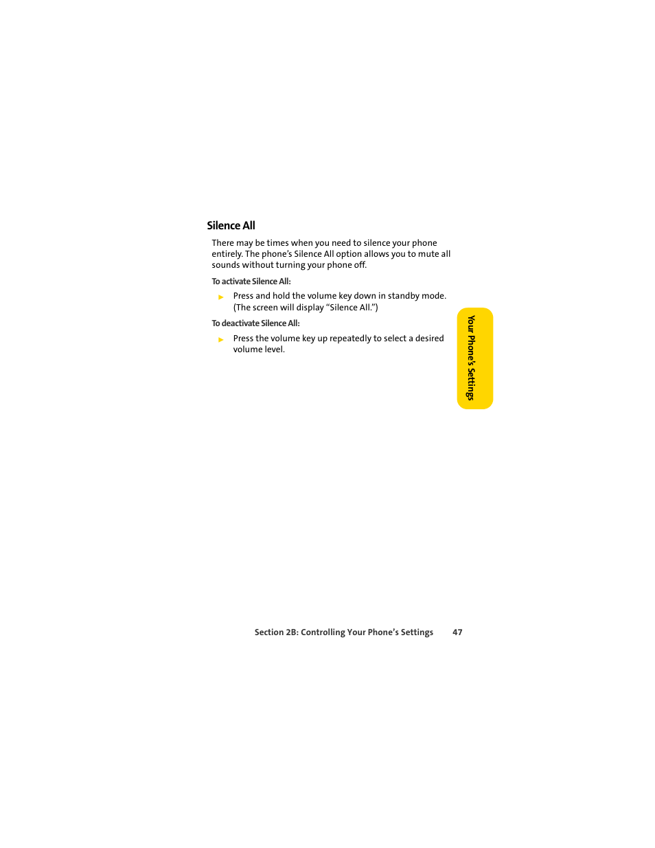 Silence all | Sprint Nextel MOTOSLVR L7C User Manual | Page 63 / 228