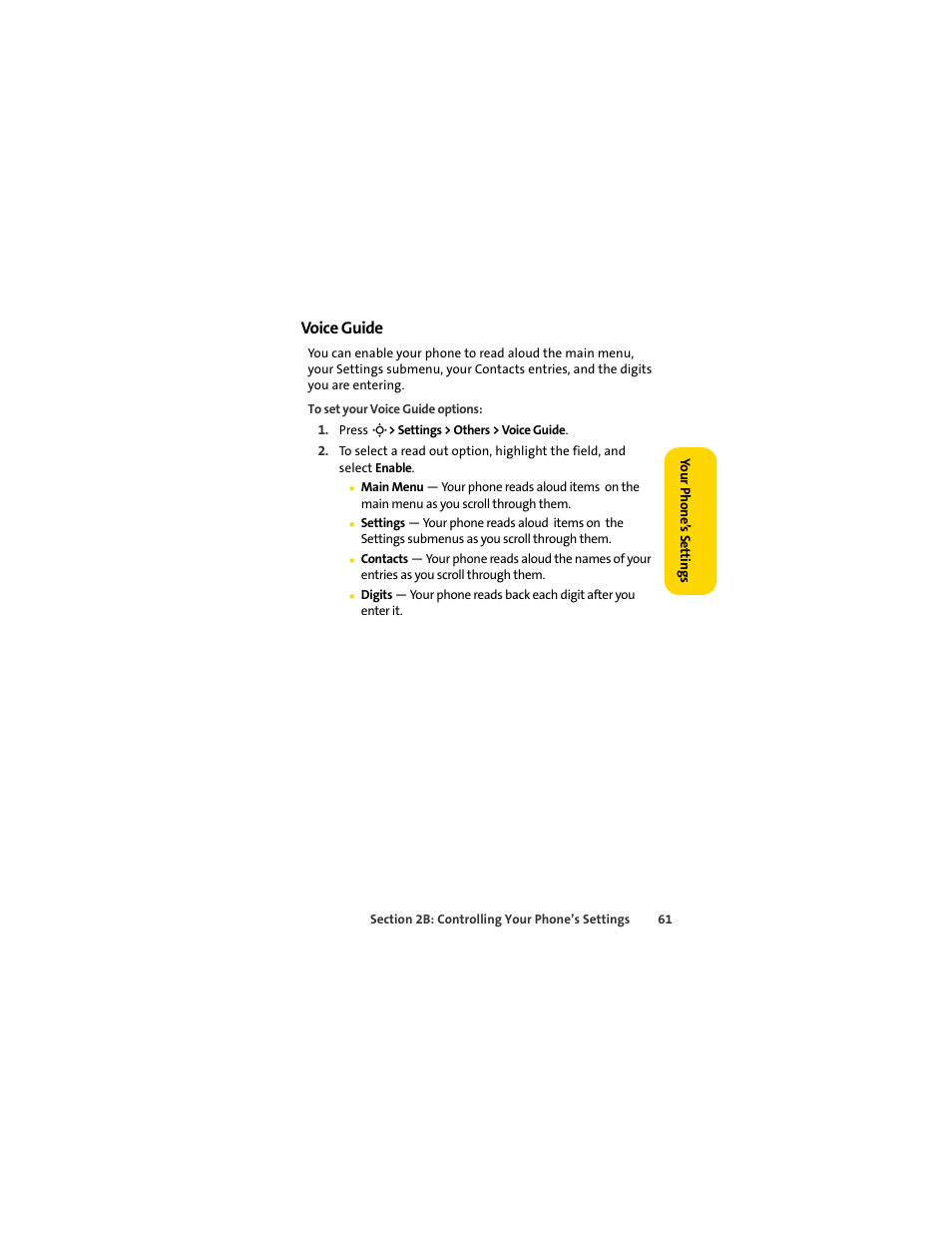 Voice guide | Sprint Nextel MOTOSLVR L7C User Manual | Page 77 / 228