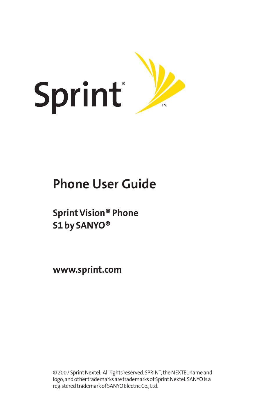 Sprint Nextel VISION S1 User Manual | 218 pages