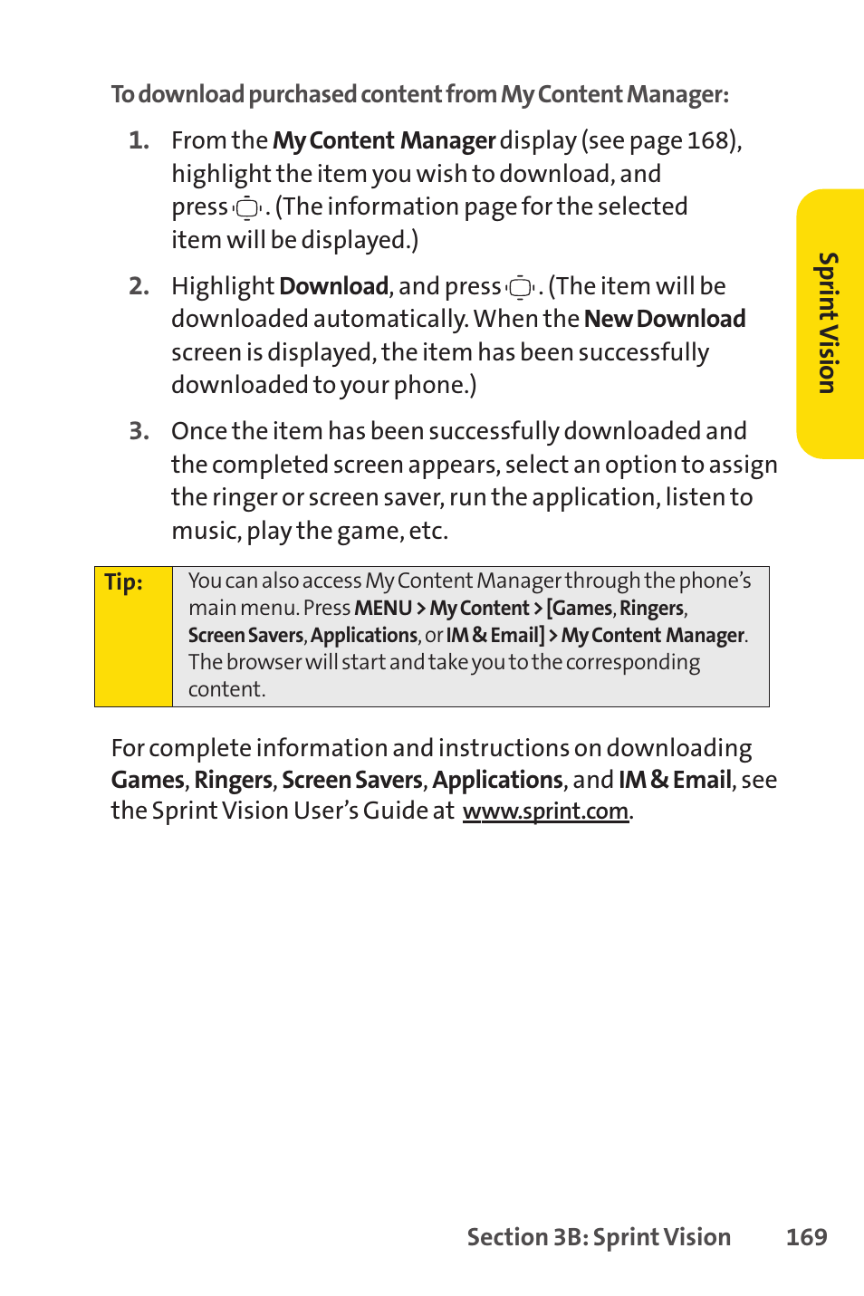 Sprint Nextel VISION S1 User Manual | Page 185 / 218