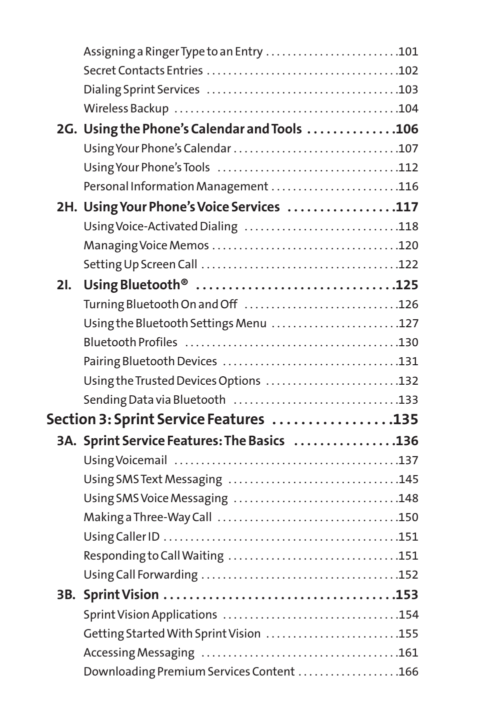 Sprint Nextel VISION S1 User Manual | Page 4 / 218