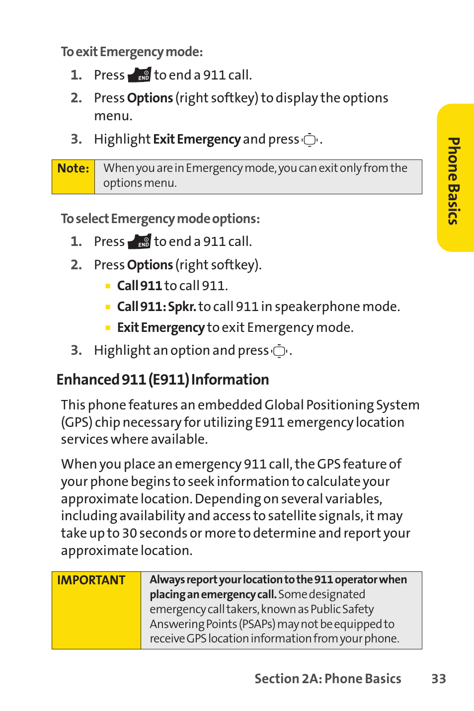 Ph on e b as ics | Sprint Nextel VISION S1 User Manual | Page 49 / 218