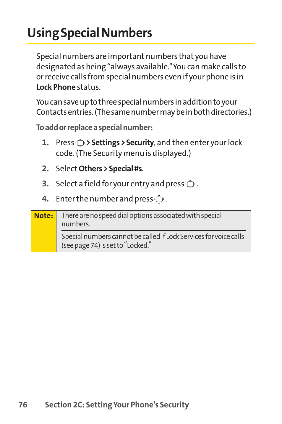 Using special numbers | Sprint Nextel VISION S1 User Manual | Page 92 / 218