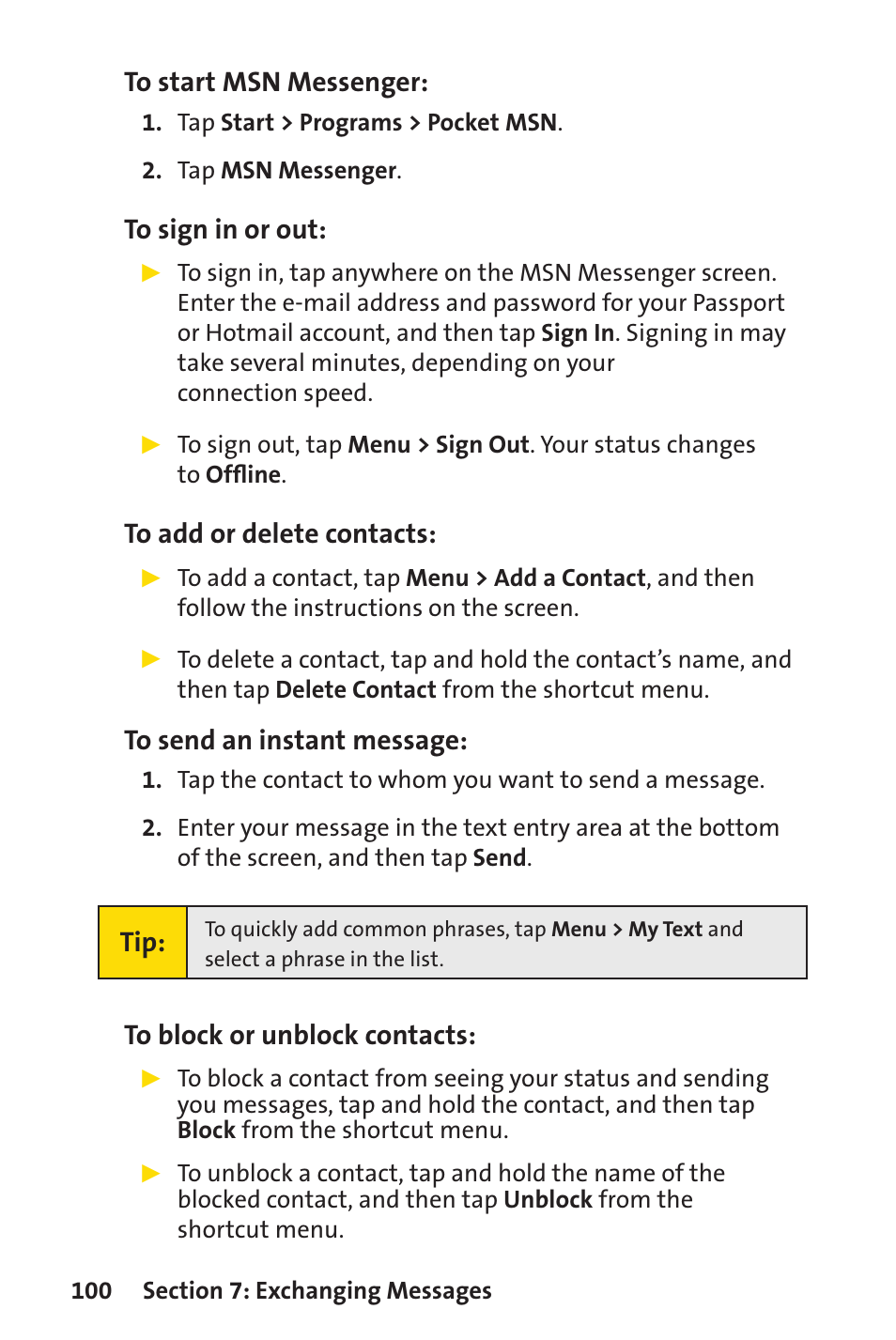 Sprint Nextel Sprint PCS Vision Smart Device PPC-6700 User Manual | Page 106 / 164