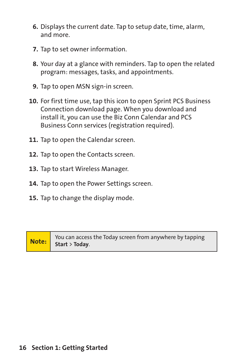 Sprint Nextel Sprint PCS Vision Smart Device PPC-6700 User Manual | Page 22 / 164