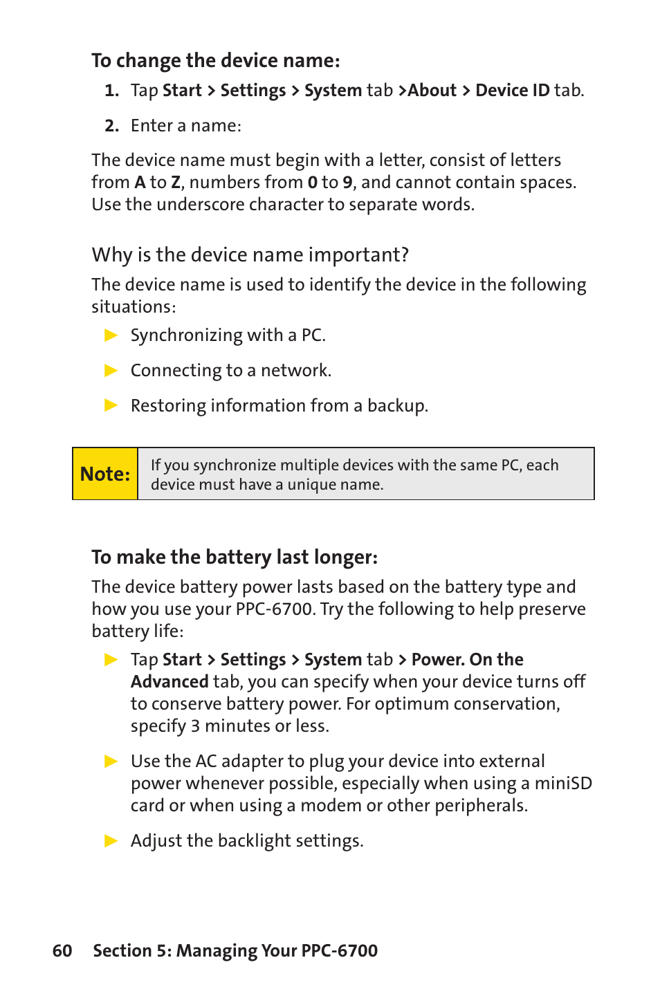 Why is the device name important | Sprint Nextel Sprint PCS Vision Smart Device PPC-6700 User Manual | Page 66 / 164