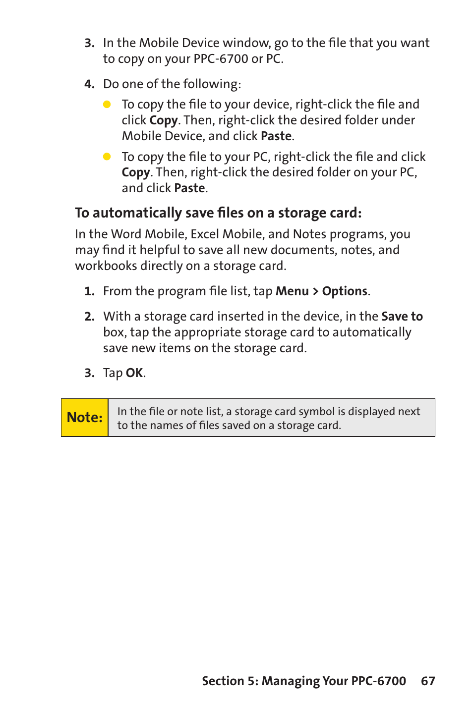 Sprint Nextel Sprint PCS Vision Smart Device PPC-6700 User Manual | Page 73 / 164