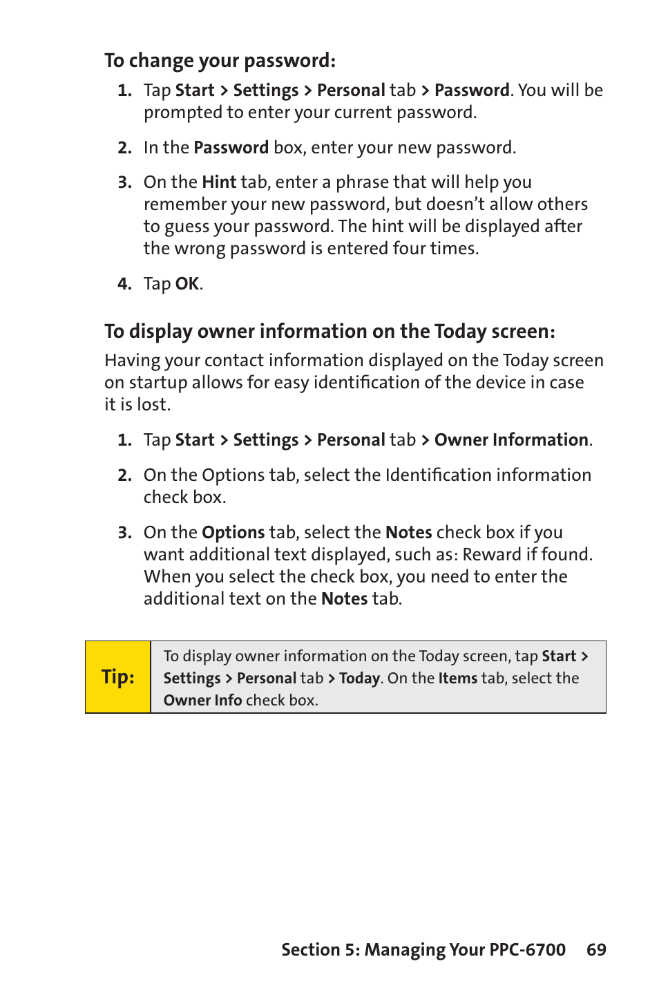 Sprint Nextel Sprint PCS Vision Smart Device PPC-6700 User Manual | Page 75 / 164