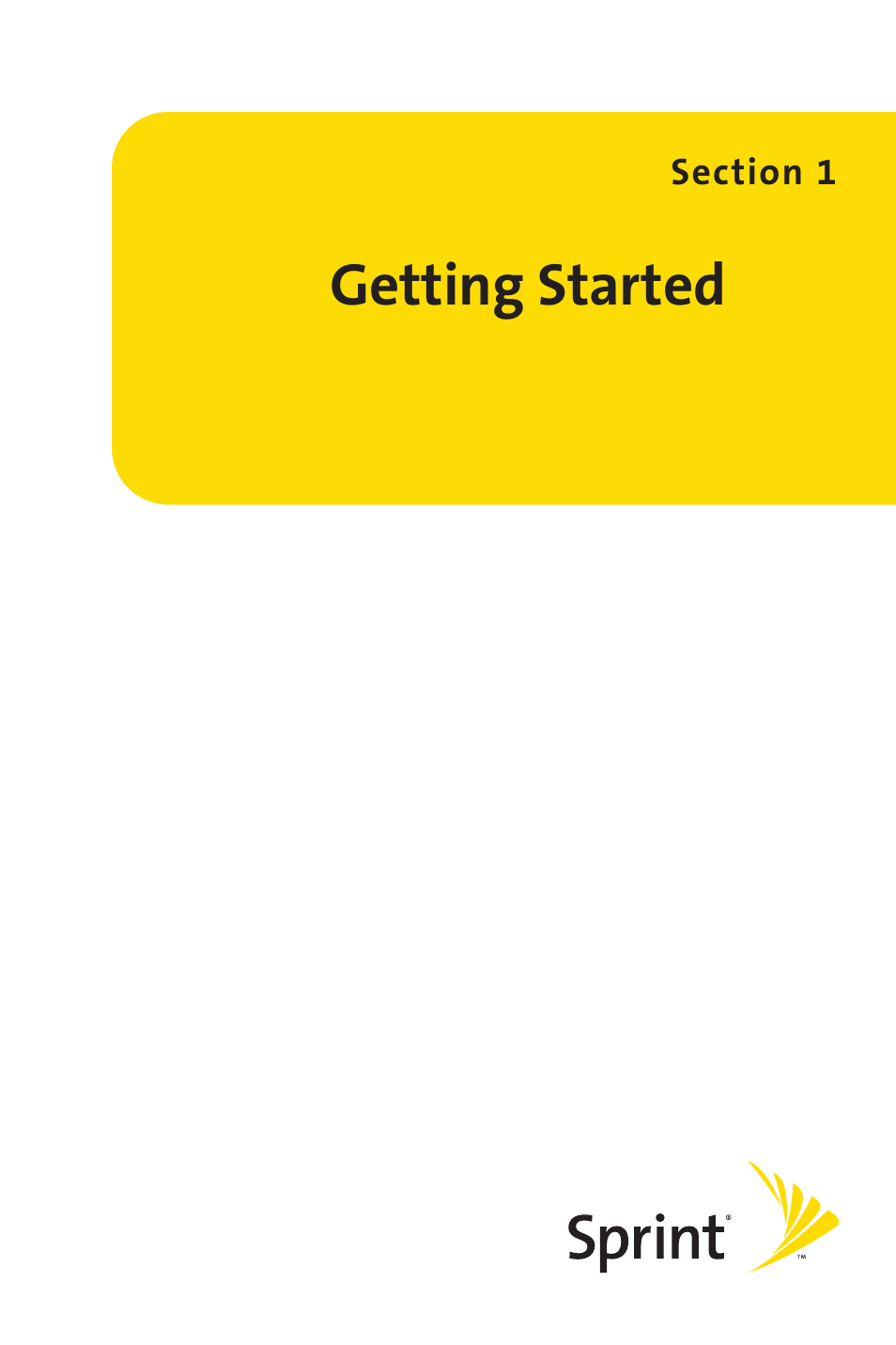 Section 1: getting started, Getting started | Sprint Nextel PCSVISIONPHONE SCP-3100 User Manual | Page 17 / 270