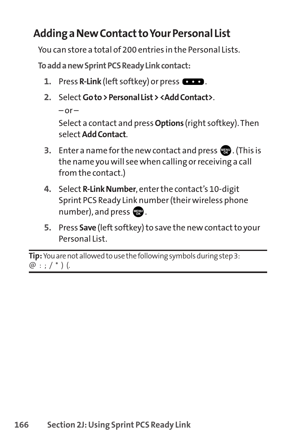 Adding a new contact to your personal list | Sprint Nextel PCSVISIONPHONE SCP-3100 User Manual | Page 182 / 270