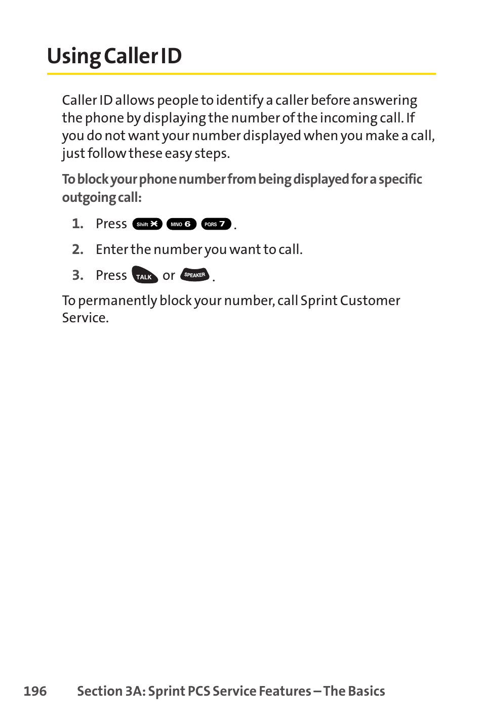Using caller id | Sprint Nextel PCSVISIONPHONE SCP-3100 User Manual | Page 212 / 270