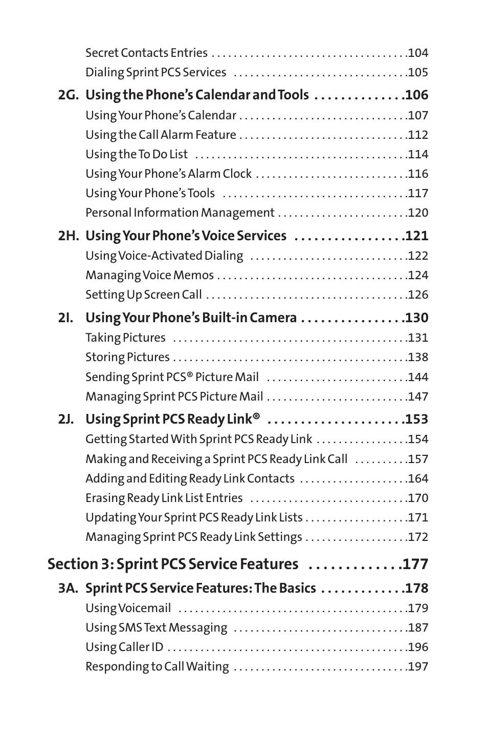 Sprint Nextel PCSVISIONPHONE SCP-3100 User Manual | Page 4 / 270