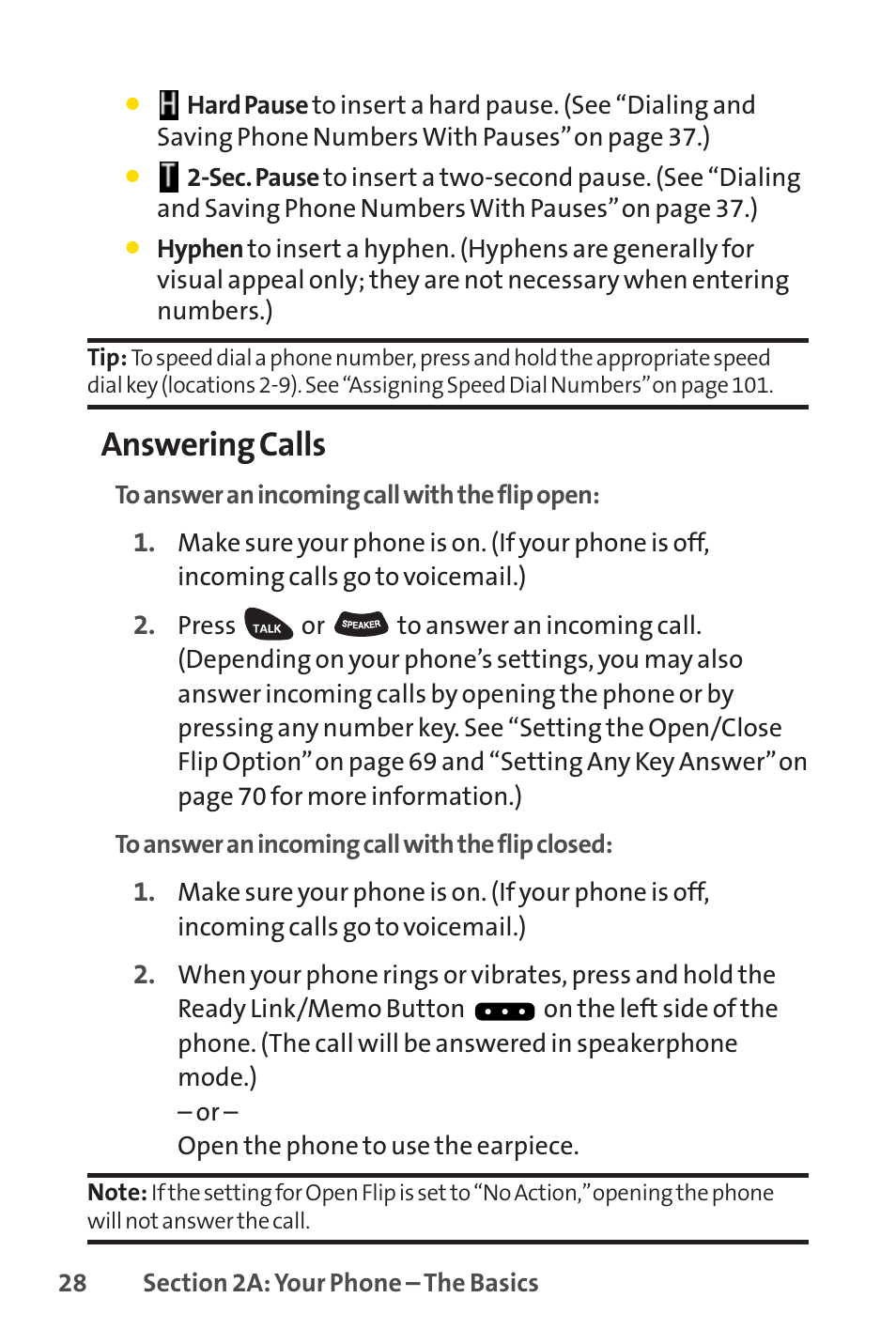 Answering calls | Sprint Nextel PCSVISIONPHONE SCP-3100 User Manual | Page 44 / 270