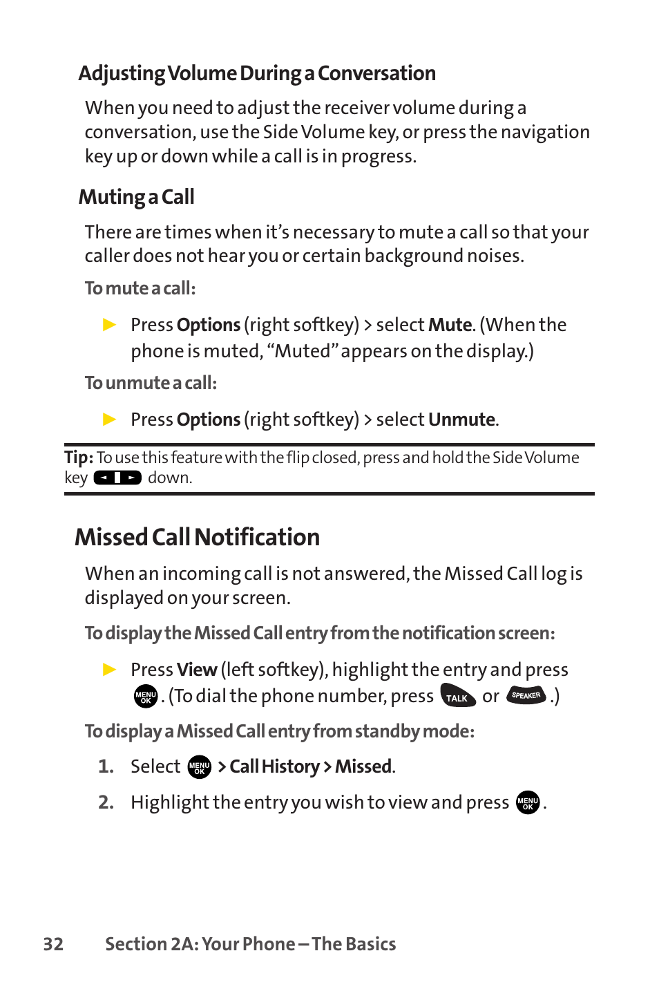 Missed call notification | Sprint Nextel PCSVISIONPHONE SCP-3100 User Manual | Page 48 / 270