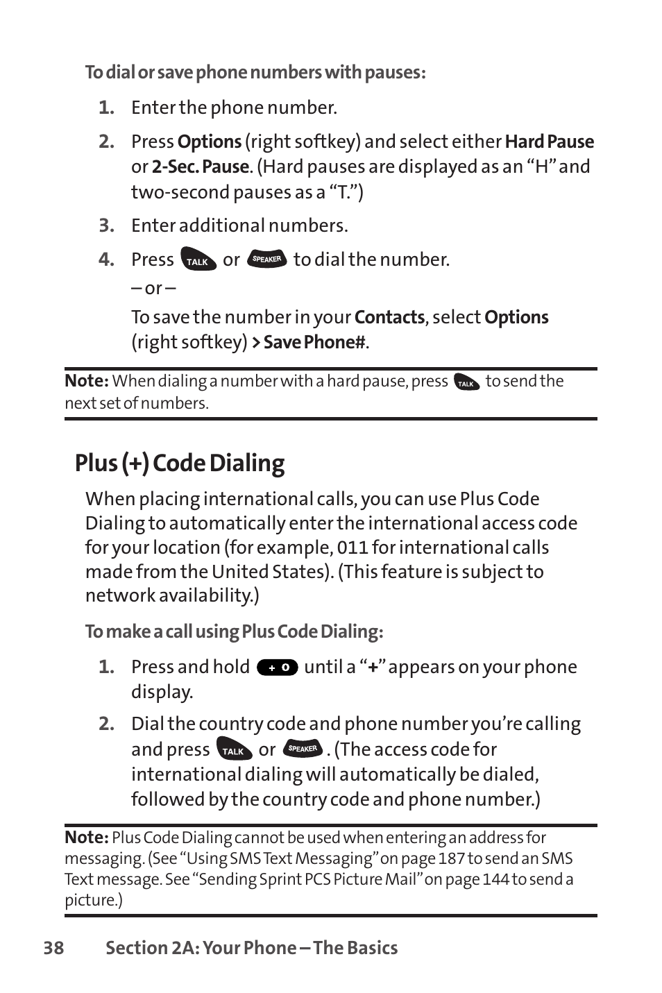 Plus (+) code dialing | Sprint Nextel PCSVISIONPHONE SCP-3100 User Manual | Page 54 / 270