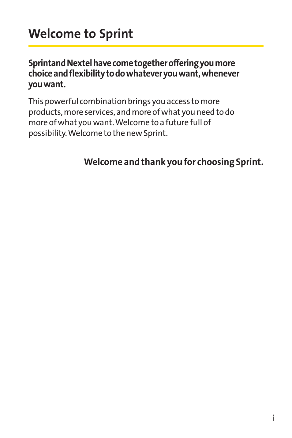 Welcome to sprint | Sprint Nextel PCSVISIONPHONE SCP-3100 User Manual | Page 7 / 270