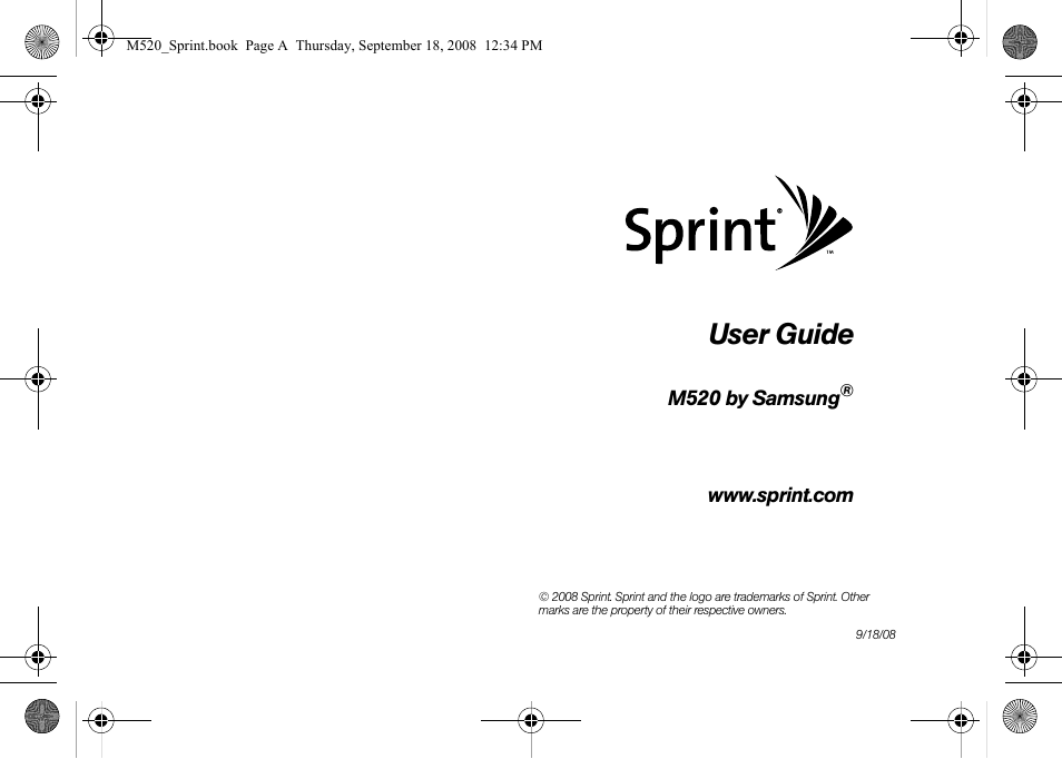 Sprint Nextel M520 User Manual | 199 pages