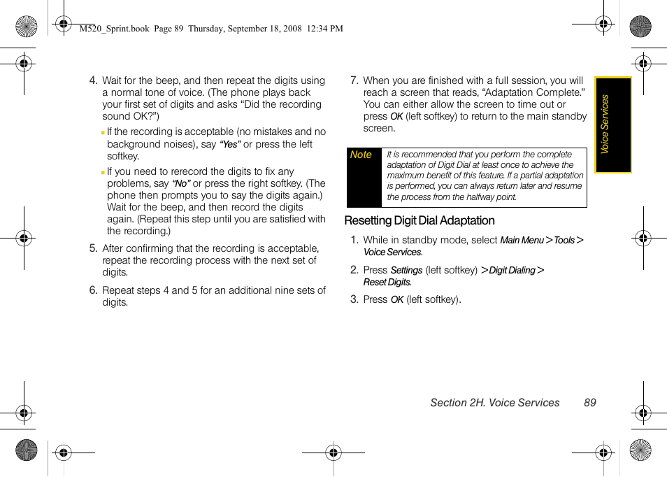 Sprint Nextel M520 User Manual | Page 105 / 199